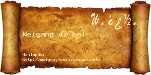 Weigang Ábel névjegykártya